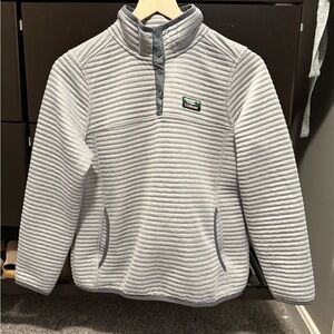 LL Bean Air Light Knit Pullover in Quarry Gray Petite Small